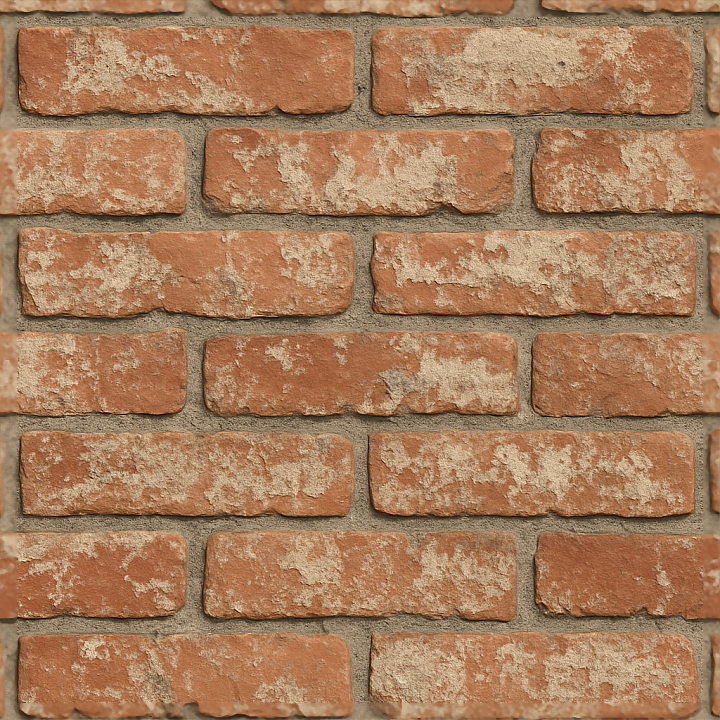 Clay Brick Facade Surface For Traditional Architectural Designs seamless PBR texture preview