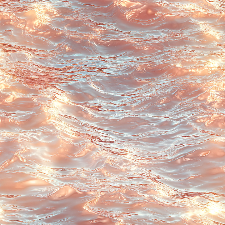 Water Featuring Soft Waves and Warm Sunset Glow seamless PBR texture preview