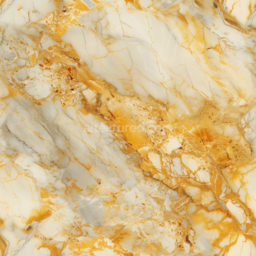 Seamless 3D Giallo Reale Marble PBR Texture Featuring Warm Gold Veins and Natural Polished Stone