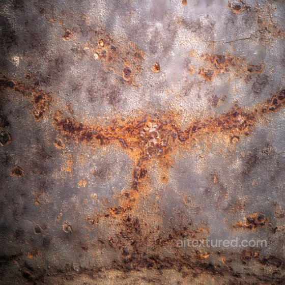 Rusty Metal PBR Texture with Jagged Holes and Weathered Cracks Rust texture preview