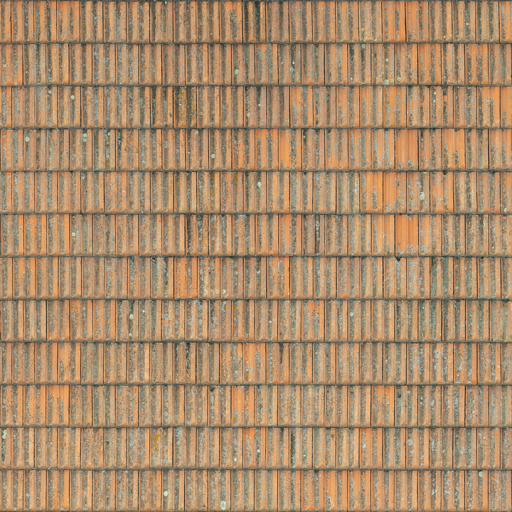 Roof Tiles - Tiles Roofing Tiles Overlapping seamless PBR texture preview