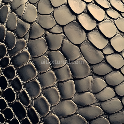 Seamless 3D PBR Texture of Detailed Reptilian Scale Skin Surface