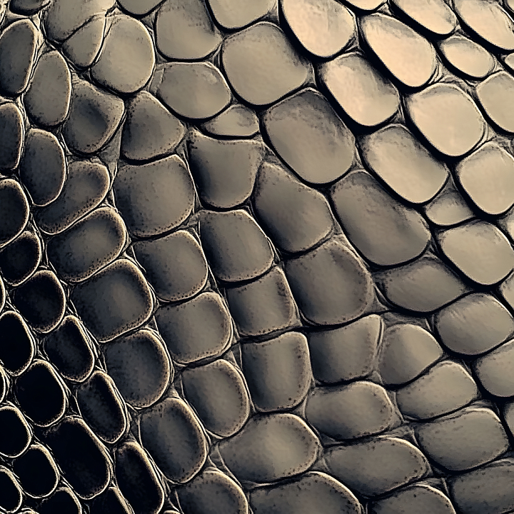 Detailed Reptilian Scale Skin Surface seamless PBR texture preview
