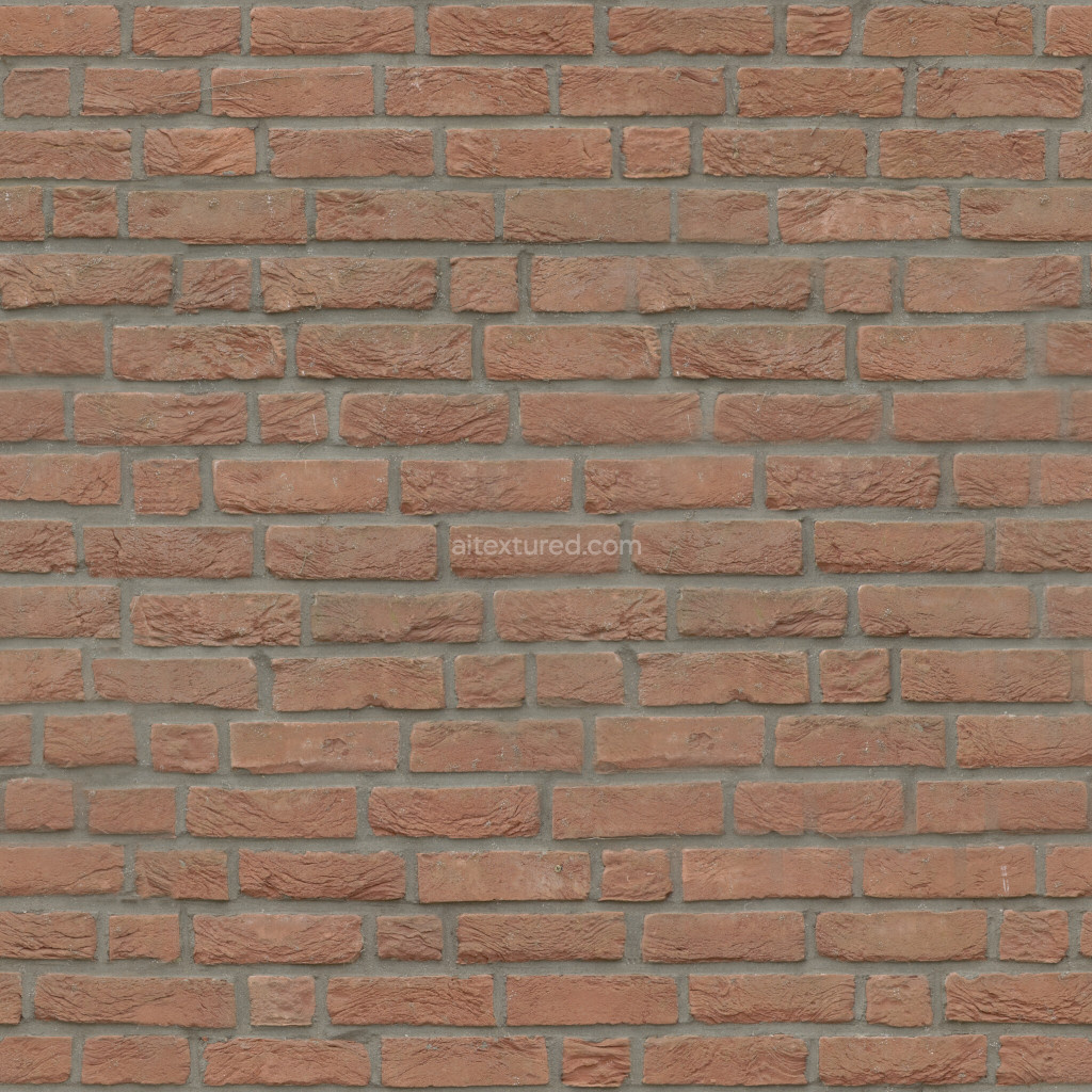Seamless PBR brick texture with detailed surface