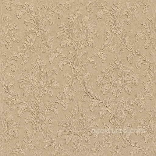 Vintage Damask Wallpaper With Embossed Floral Pattern seamless Wallpaper PBR texture