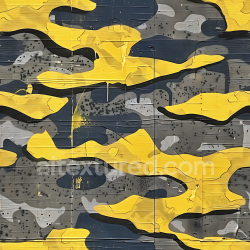 seamless Seamless 3D Urban Yellow and Gray Camouflage PBR Texture with Organic Blotches texture 8k free download PBR