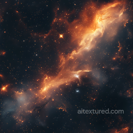 Space PBR Texture Featuring Luminous Nebula Clouds and Starfield seamless Star, space, planets PBR texture