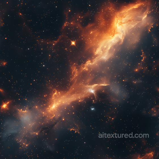 Space PBR Texture Featuring Luminous Nebula Clouds and Starfield Star, space, planets texture preview