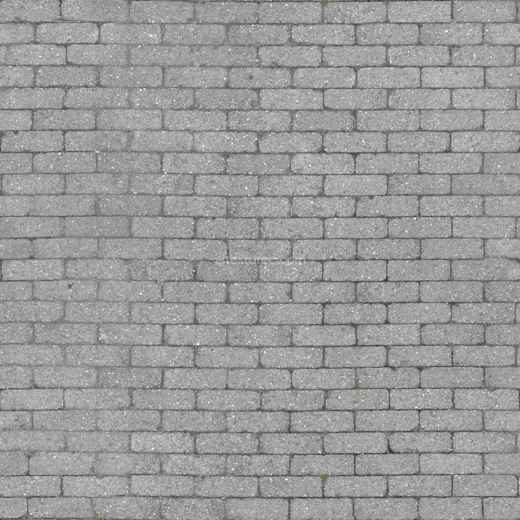 Seamless paving stones PBR texture in gray color