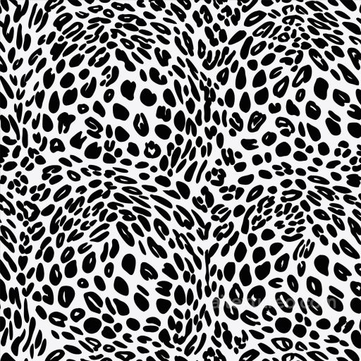 Leopard Print Fabric Texture in Black and White Pattern seamless Leopard Print PBR texture