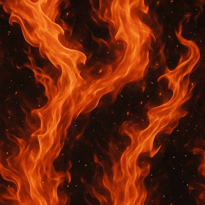 Showing Fire Tongues And Flare Up Effects From Fiery Detonation In Vivid seamless PBR texture preview