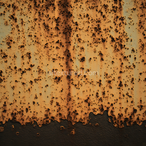 Seamless 3D Rusty Metal PBR Texture with Rust Holes and Eroded Surface