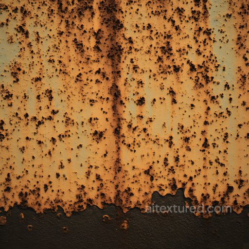 Rusty Metal PBR Texture with Rust Holes and Eroded Surface seamless Rust PBR texture