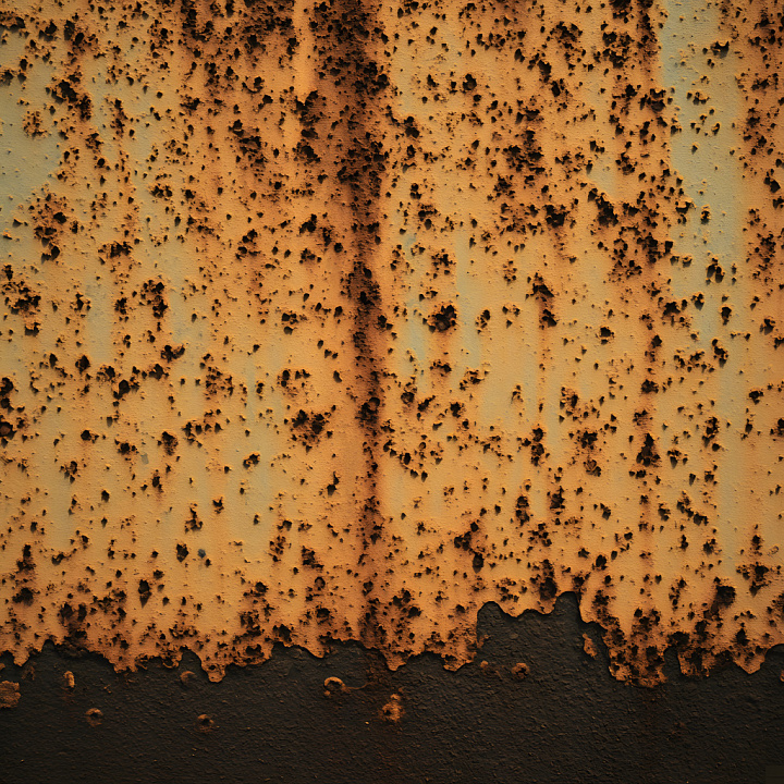 Rusty Metal with Rust Holes and Eroded Surface seamless PBR texture preview