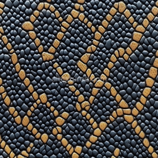 Seamless 3D reptile skin PBR texture with intricate scale detail and natural color variation