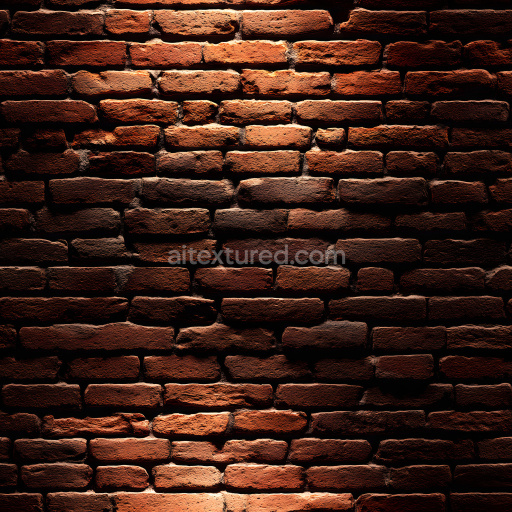 Seamless 3D cracked red brick wall PBR texture with detailed fissures