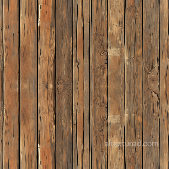 Rustic Weathered Wood Planks Seamless Texture with Knots and Cracks Wood texture preview