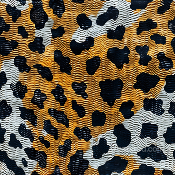 Leopard-Style Camouflage PBR Texture with Raised Rippled Surface Color Camouflage texture preview