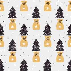 seamless Seamless 3D PBR Texture Featuring Stylized Christmas Trees and Gift Bags texture 8k free download PBR