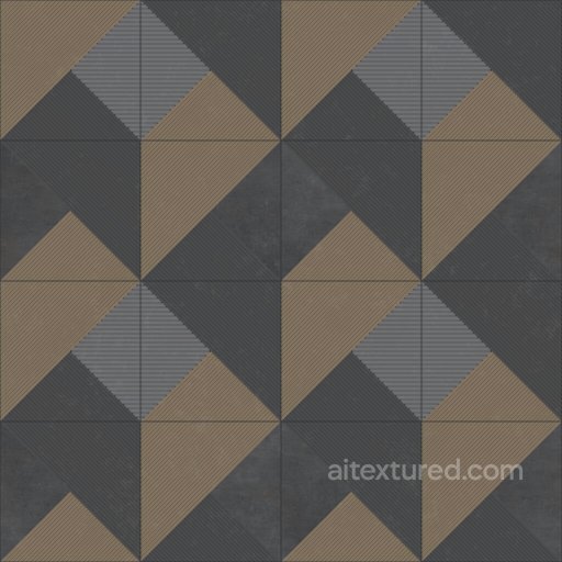 Yellow and Gray Concrete Tiles with Triangular and Stripy Pattern | Free PBR seamless Concrete PBR texture