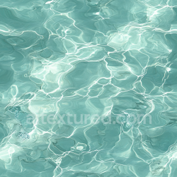 seamless Seamless 3D Water PBR Texture Featuring Clear Shallow Turquoise Pool Surface with Reflections texture 8k free download PBR