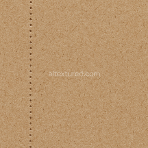 Seamless 3d texture pbr 8k of cardboard perforation with visible fiber strands and grainy surface