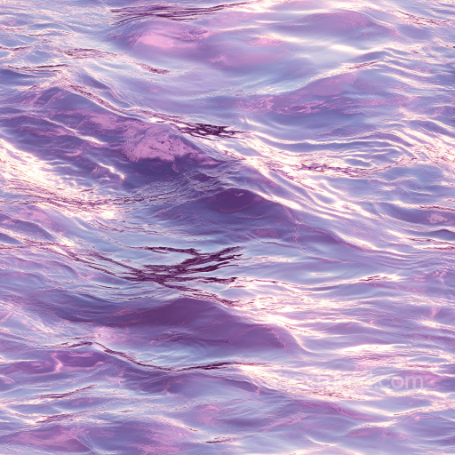 water PBR texture with stylized smooth purple waves and reflective surface seamless Water PBR texture