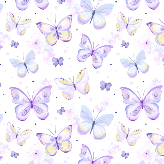 Watercolor Butterflies Texture with Soft Pastel Wings Watercolor Butterflies texture preview