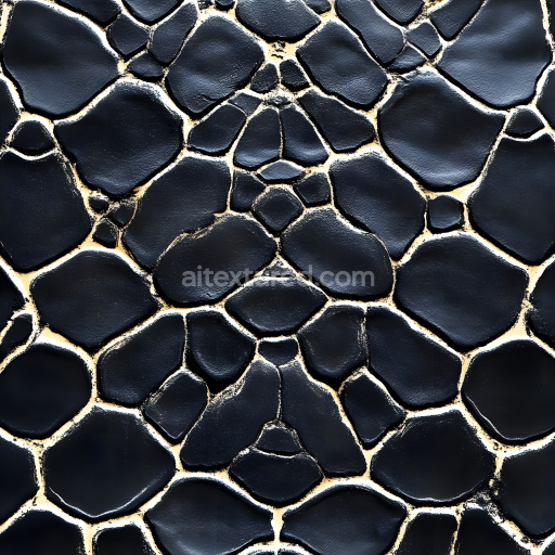 Seamless 3D Skin PBR Texture Featuring Deep Cracked Black Skin with Organic Crevices