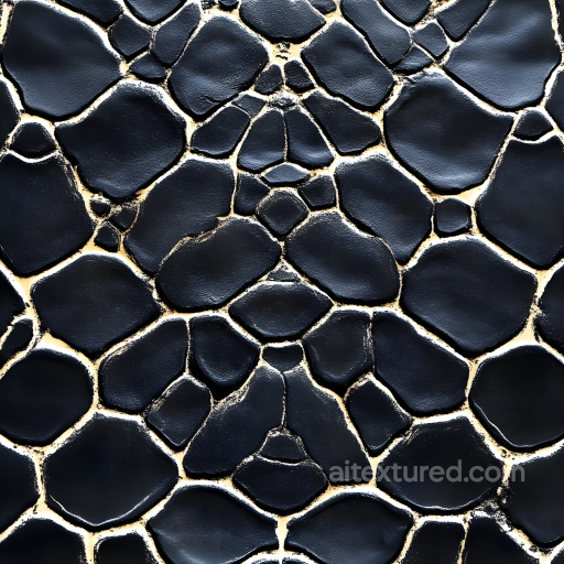 Skin PBR Texture Featuring Deep Cracked Black Skin with Organic Crevices seamless Skin PBR texture