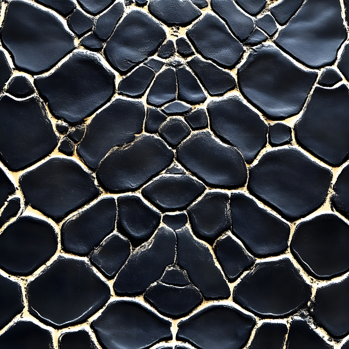 Skin Featuring Deep Cracked Black Skin with Organic Crevices seamless PBR texture preview