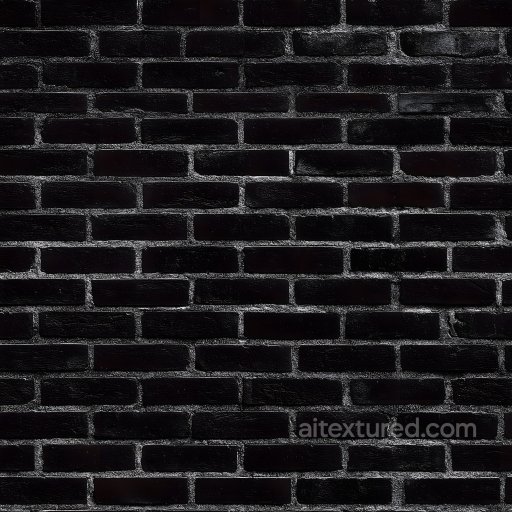 cracked black brick wall PBR texture with rough mortar detail seamless Brick PBR texture