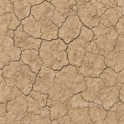 Of Dry Mud Cracked Surface With Parched Ground And Crumbly Soil seamless Ground surface PBR texture