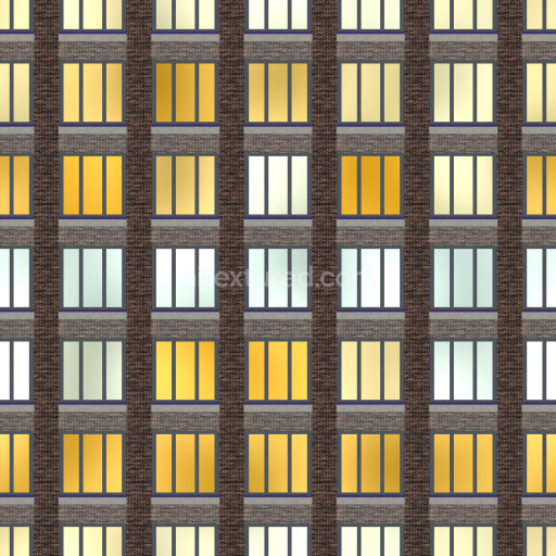 Facade Seamless Brick Building Urban Texture Tileable Modern Window Pbr