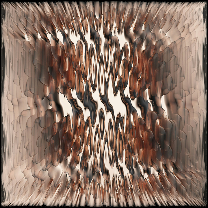 Metal Featuring Distorted Iridescent Brown and Black Pattern seamless PBR texture preview