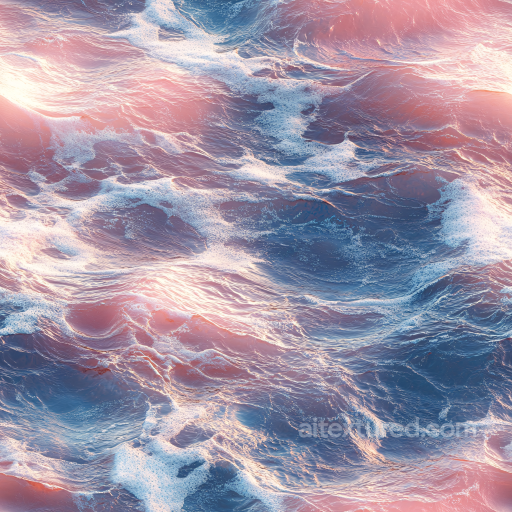 Ocean Surface Water Texture with Realistic Waves and Foam seamless Water PBR texture