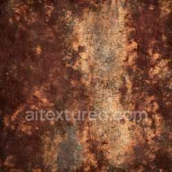 seamless Seamless 3D Rusty Metal Cracked & Pitted PBR Texture in Warm Earth Tones texture 8k free download PBR