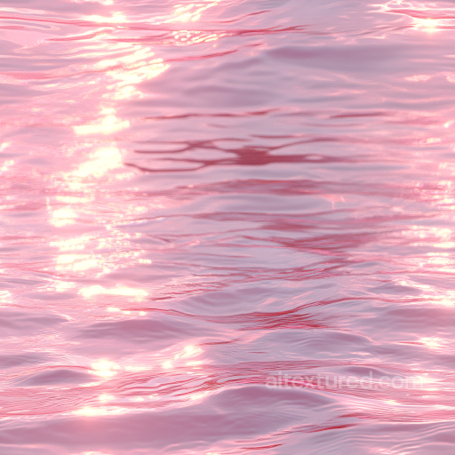 Pink Water Surface Texture with Soft Reflective Wave Patterns seamless Water PBR texture