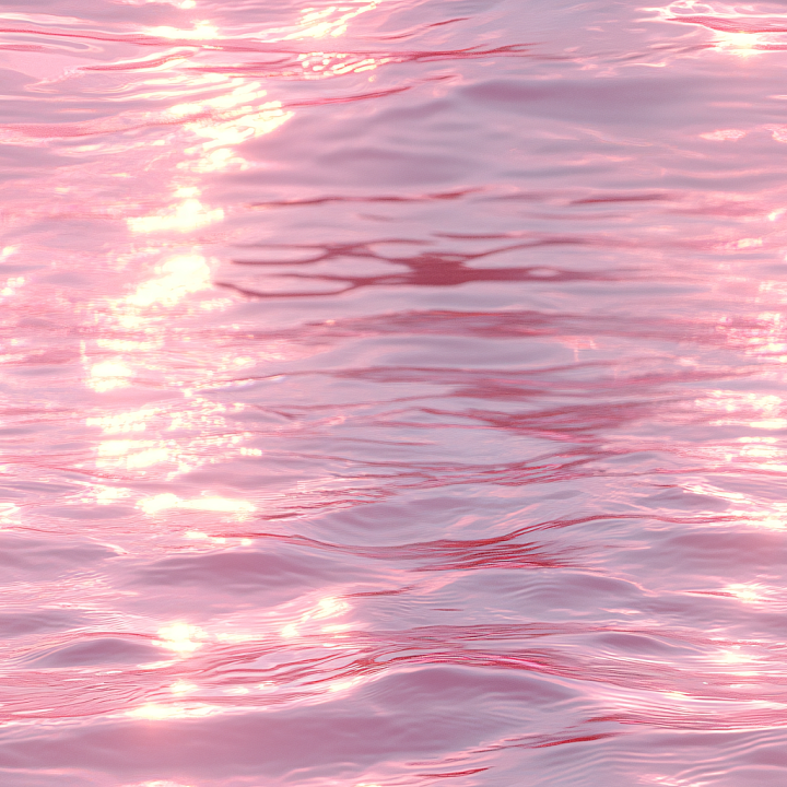 Pink Water Surface with Soft Reflective Wave Patterns seamless PBR texture preview