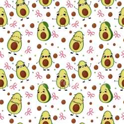 Pattern Bundle - Seamless 3D Pattern PBR Texture with Cute Avocado Characters and Playful Motifs texture preview