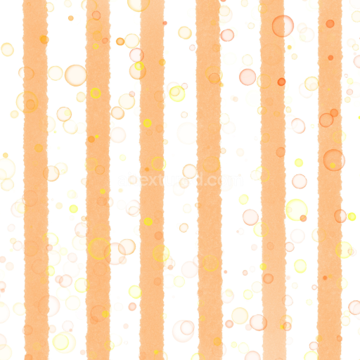 Seamless 3D PBR Texture Featuring Soft Orange Watercolor Stripes with Bubbly Overlay