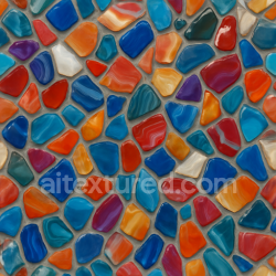 seamless Seamless 3d texture pbr 8k agate chips mosaic with colorful shards and polished stone finish texture 8k free download PBR