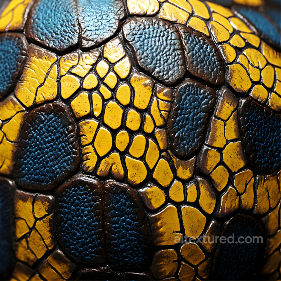 Reptilian Skin Texture Featuring Cracked Detailed Scales And Vibrant Color Patches Skin texture preview
