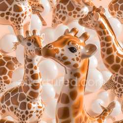seamless Seamless 3D Inflated Glossy Vinyl Texture with Giraffe Spots Pattern texture 8k free download PBR