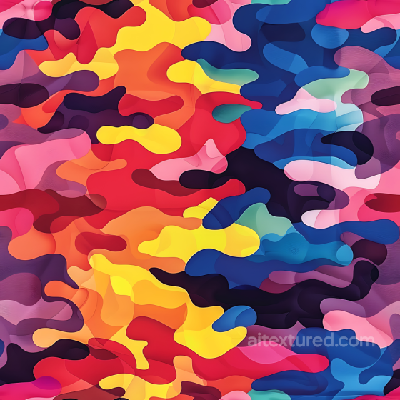 Camouflage Texture with Bright Abstract Organic Shapes Color Camouflage texture preview