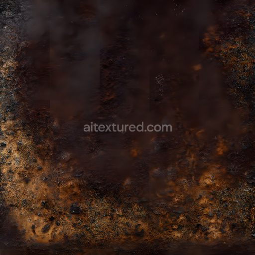 Seamless 3D PBR Rusty Metal Texture Featuring Cracks, Holes, and Corrosion