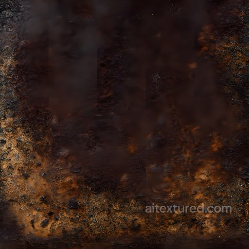 Rusty Metal Texture Featuring Cracks, Holes, and Corrosion seamless Rust PBR texture