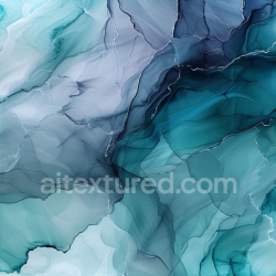seamless Seamless 3D Alcohol Ink PBR Texture with Teal and Navy Fluid Waves and Delicate Veins texture 8k free download PBR