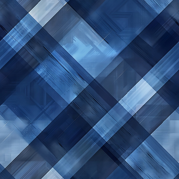 Blue Plaid Metal with Overlapping Panels seamless PBR texture preview