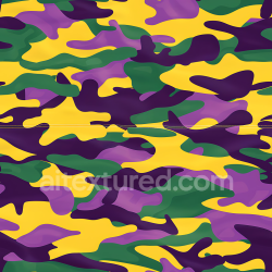 seamless Seamless 3D bright jungle camouflage PBR texture with yellow, purple, and green organic pattern texture 8k free download PBR